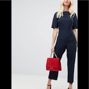 Double Bow Back Dot Jumpsuit